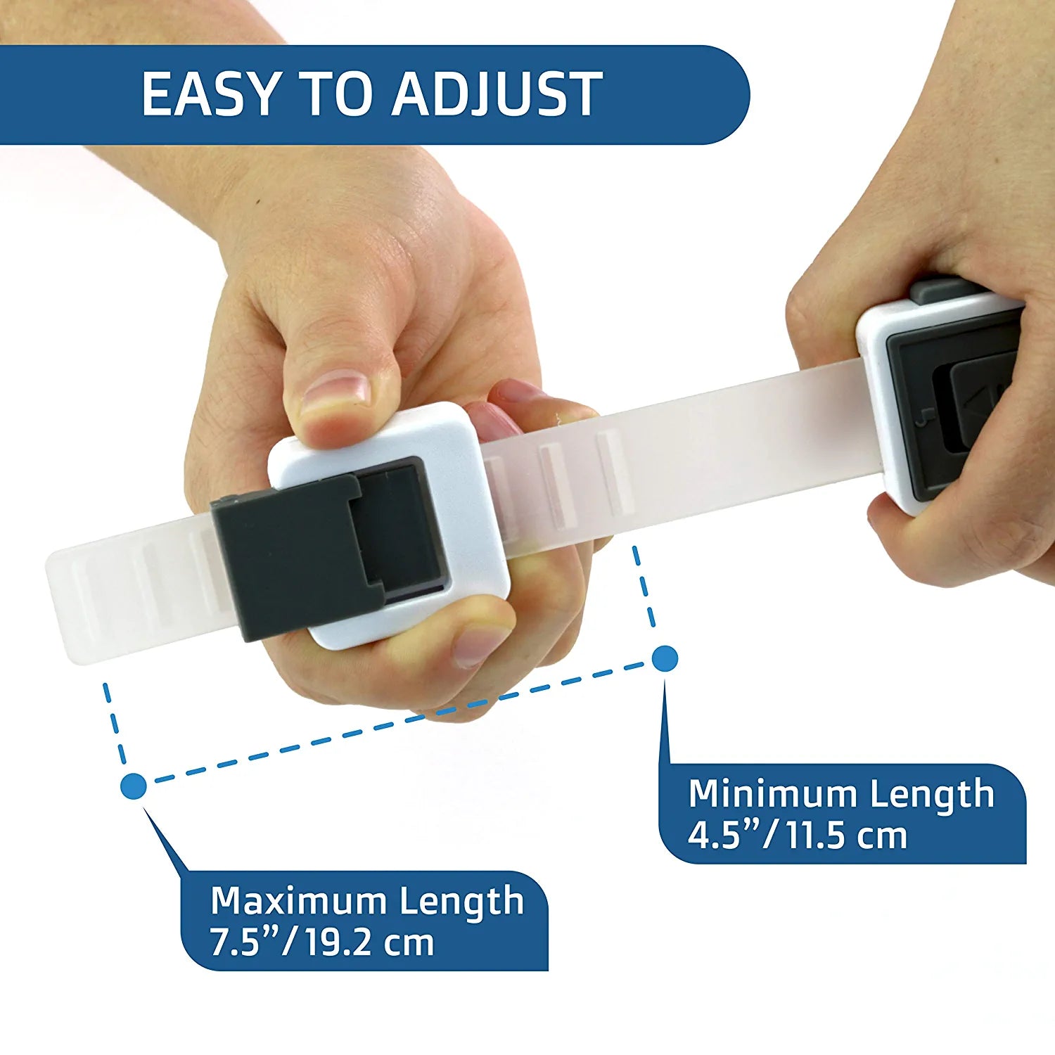 New Version Child Safety Locks 4-Pack. Baby Proof Cabinets, Drawers with Easy Adjustable Strap Length, Double Lock Option, Easier Latch for  to Open. Secure Oven, Refrigerator, Toilet, Doors