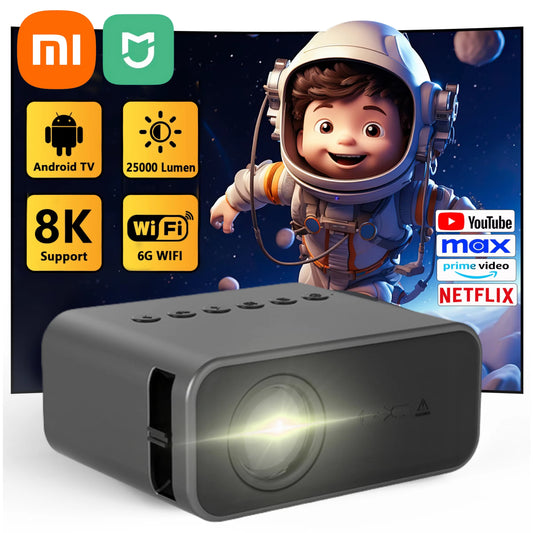 Xiaomi Mini Projector Portable Home Projector 8K HD Projector Indoor Entertainment Bedroom  Theater Children'S Projector