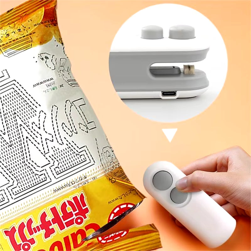 Vacuum Bag Sealing Machine Package Sealer Bags Plastic Bag Sealer Clip Bag Handheld Sealer  Packaging Heat Sealer for Home