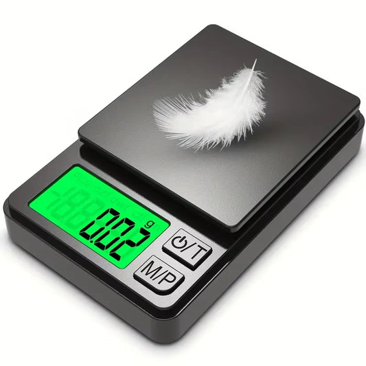 Precision Pocket Scale 1000G X 0.1G - Digital Gram  Jewelry Ounces/Grains Scale with Backlit LCD - Mini Scale for