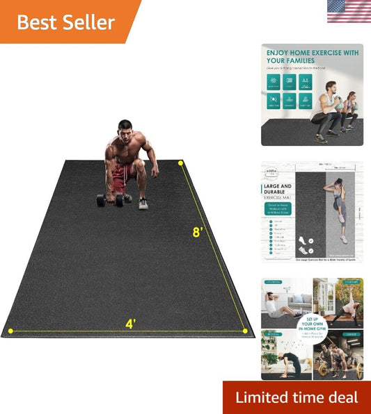 Large Exercise Mat, 8' X 4'X 1/4