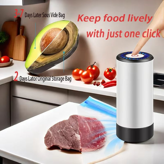 Handheld Vacuum Sealer for  Storage，Portable Vacuum Sealer，Avoid Cross Contamination of + 50 Vacuum Seal Bags