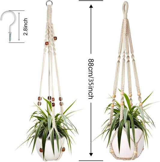 Plant Hanger, 2 Packs Plant Hangers, Hanging Planter for Indoor  Decorative  Pot Hanger for Home Decor
