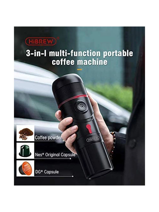 Portable 20-Bar, 1-Cup Black  Espresso Machine