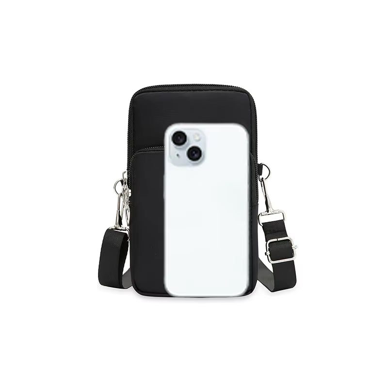 Waterproof Mobile Phone Bag Women'S Mini Oxford Crossbody Bag Daily Multi-Layer Zipper Purse Casual Outdoor  Nylon Bag