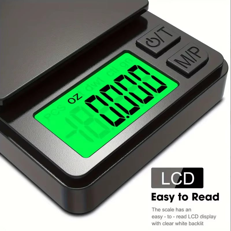 Precision Pocket Scale 1000G X 0.1G - Digital Gram  Jewelry Ounces/Grains Scale with Backlit LCD - Mini Scale for