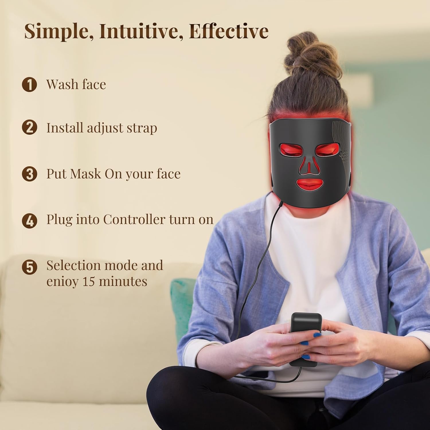 Red Light Therapy  for Face: LED Infrared Facial  Skincare Device for Body, Eye Wrinkle Reduction, Skin Tightening, Beauty Care Tool for Women at Home