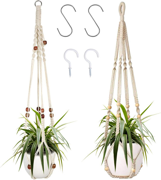 Plant Hanger, 2 Packs Plant Hangers, Hanging Planter for Indoor  Decorative  Pot Hanger for Home Decor