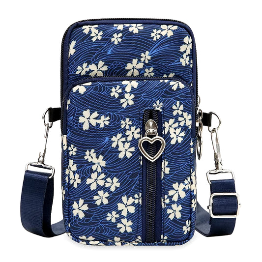 Waterproof Mobile Phone Bag Women'S Mini Oxford Crossbody Bag Daily Multi-Layer Zipper Purse Casual Outdoor  Nylon Bag