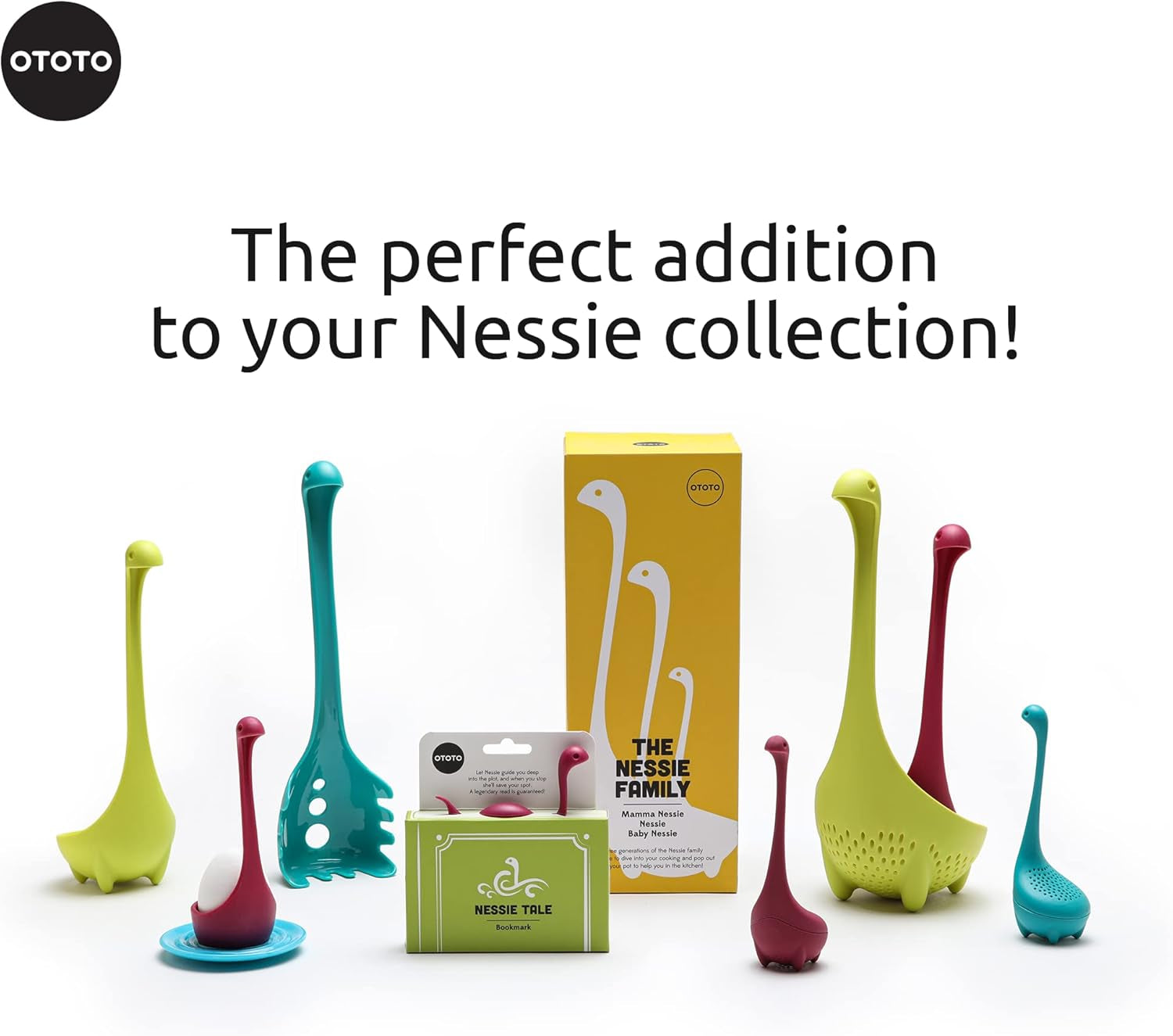 Purple Nessie Ladle & Turquoise Mama Nessie Colander Value Pack - Special Edition Soup Ladle & Colander Set - Ladles for Cooking - Kitchen Colander for Pasta - Dishwasher Safe & BPA Free Ladle