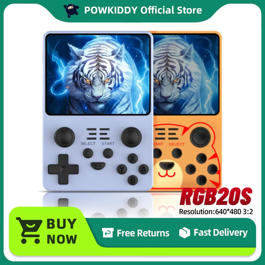 New RGB20S Handheld  Console Retro Open Source System RK3326 3.5-Inch 4:3 IPS Screen Children'S Gifts
