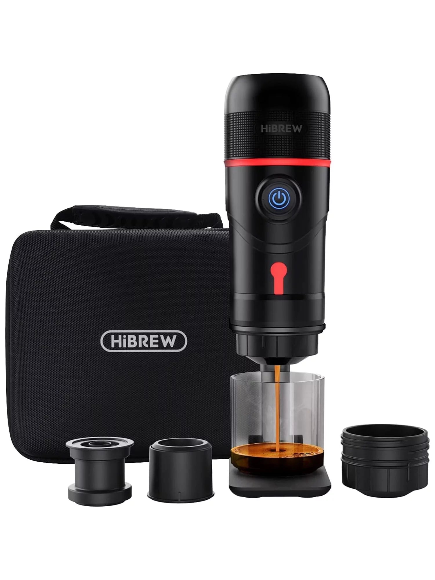 Portable 20-Bar, 1-Cup Black  Espresso Machine