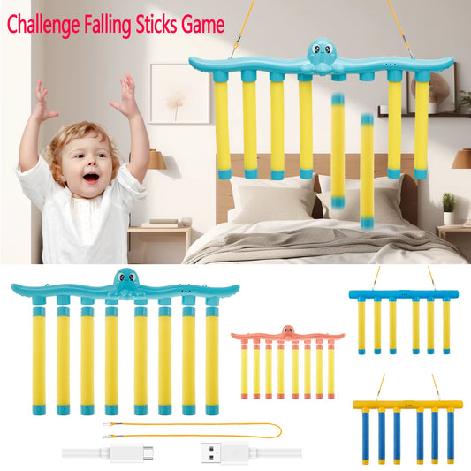 Challenge Falling Sticks  Kids Stick Catching Toy Training Reaction Hand Eye Educational Parent-Child Interactive Toy Sports