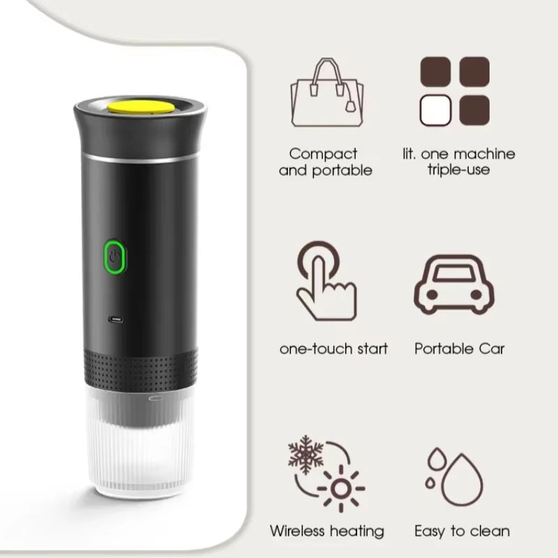 Youpin Coffee Machine Wireless Electric Portable Espresso Coffee Machine Maker 3-In-1 Capsule Powder  Coffee Maker