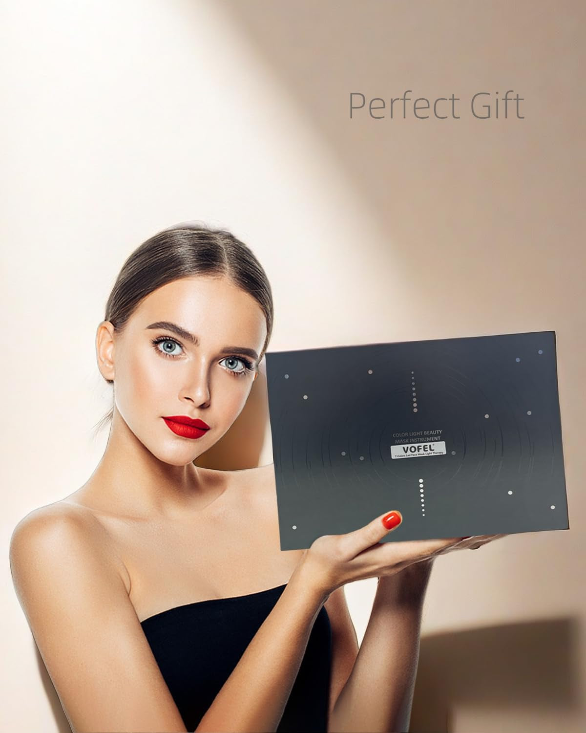 Face  Light 7 Colors Facial  Anti-Aging Tightening Skin (Black)